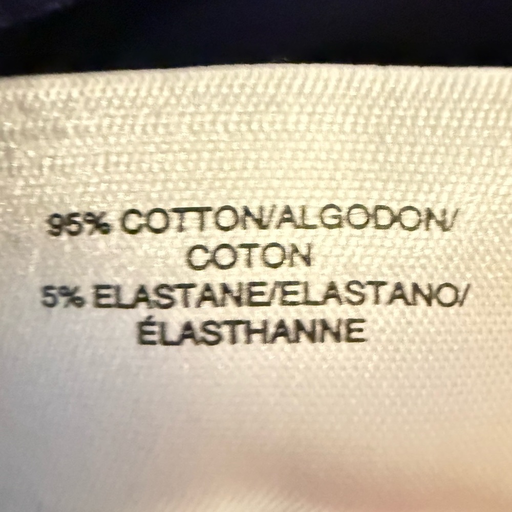 Anne Klein Navy Tee with White Trim - Picture 2 of 2